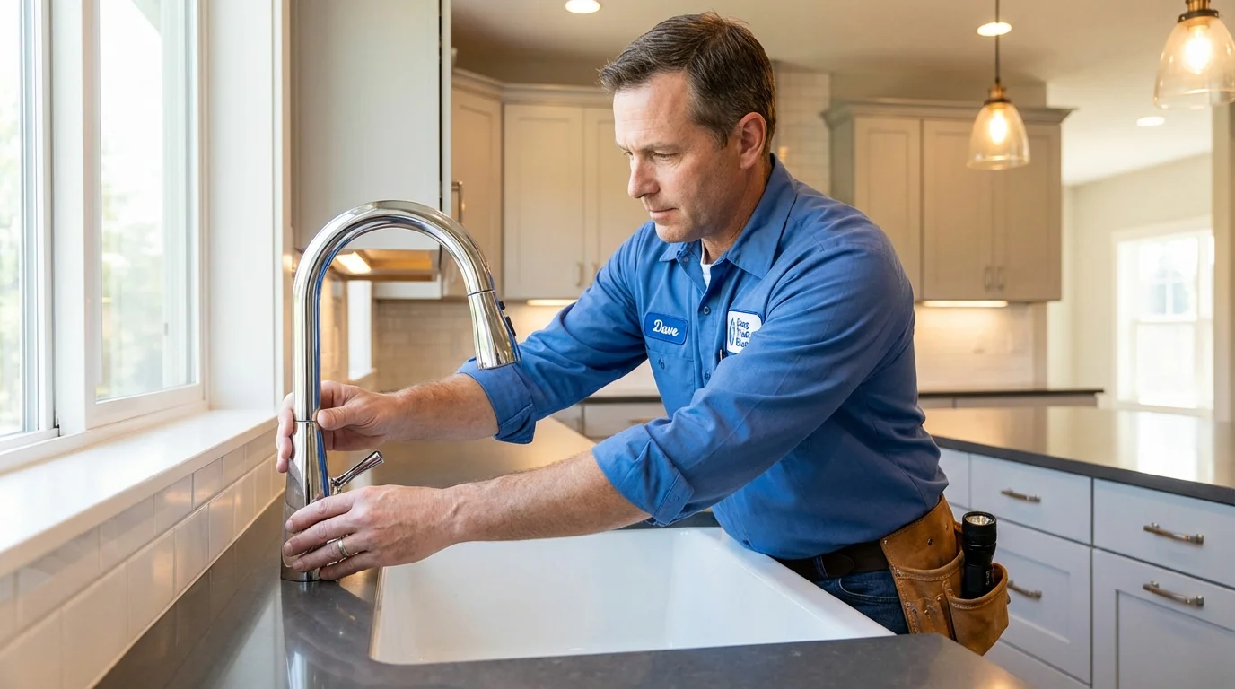Kitchen faucet installation by Johns Plumbing LLC in Horicon